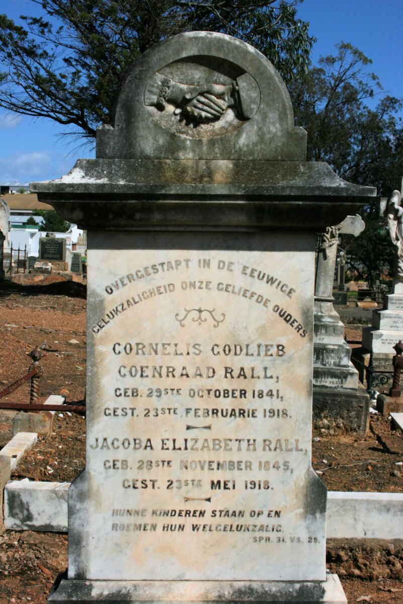 RALL Cornelis Godlieb Coenraad 1841-1918 &amp; Jacoba Elizabeth 1845-1918