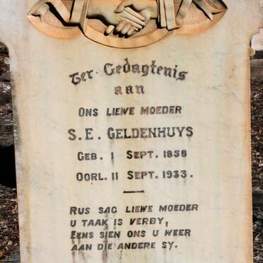 GELDENHUYS S.E. 1858-1933