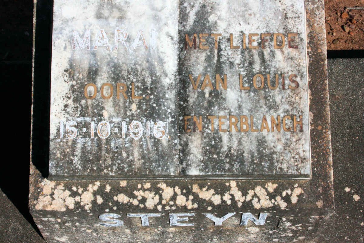 TERBLANCHE Marai -1916