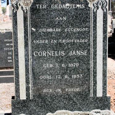 JAGER Cornelis Janse, de 1879-1953