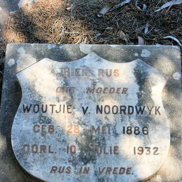 NOORDWYK Woudjie, van 1886-1932