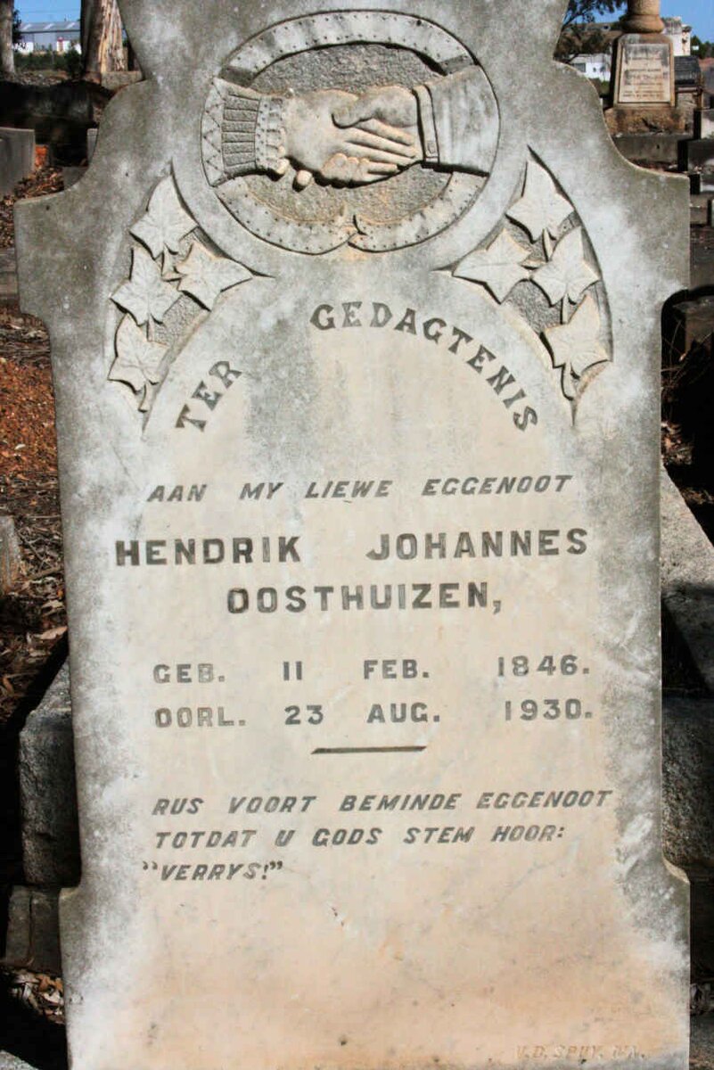 OOSTHUIZEN Hendrik Johannes 1846-1930