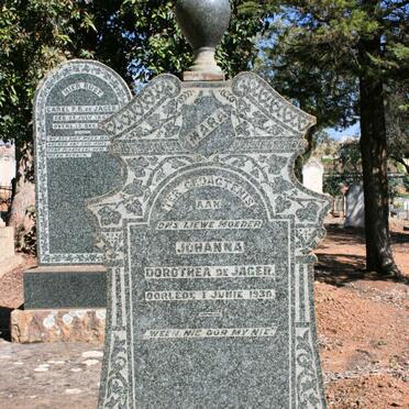 JAGER Johanna Dorothea, de -1930