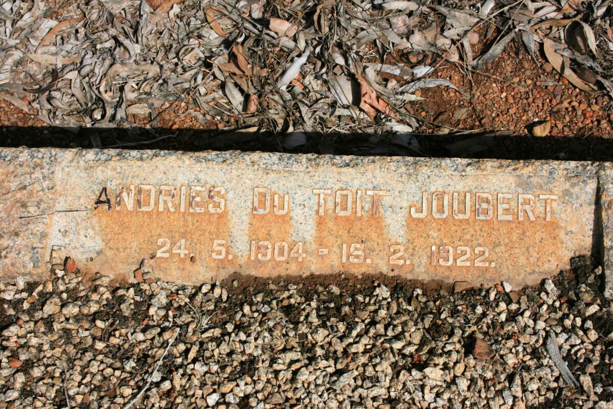 JOUBERT Andries Du Toit 1904-1922