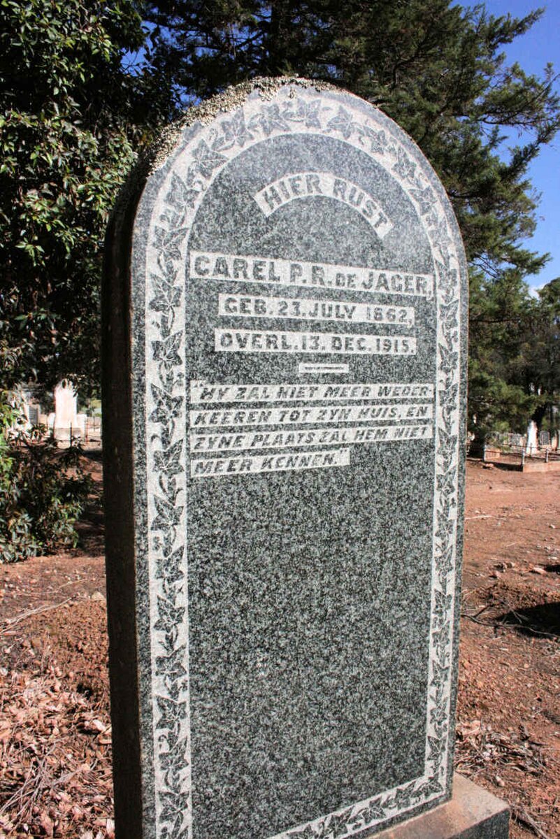 JAGER Carel P.R., de 1862-1915