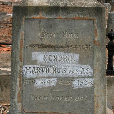 AS Hendrik Marthinus, van 1846-1926