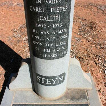 STEYN Carel Pieter 1902-1975 &amp; Maria Joubert DE WET 1912-1999