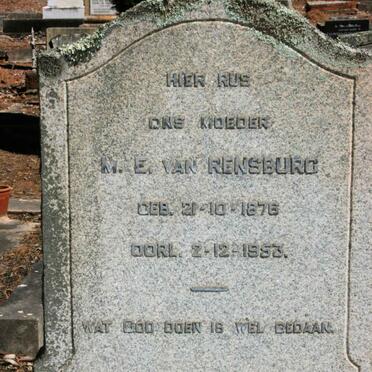 RENSBURG M.E., van 1876-1953