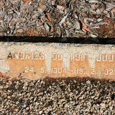 JOUBERT Andries Du Toit 1904-1922