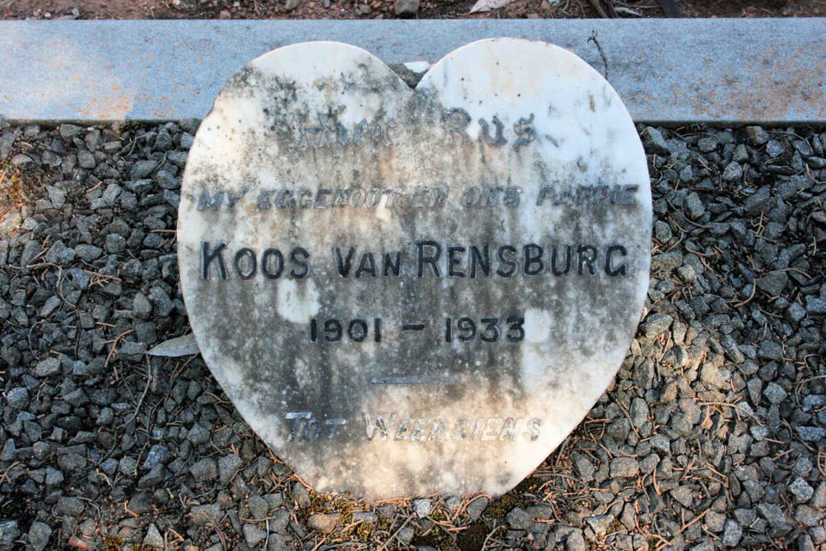 RENSBURG Koos, van 1901-1933