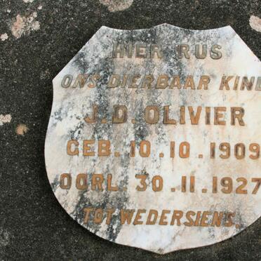 OLIVIER J.D. 1909-1927