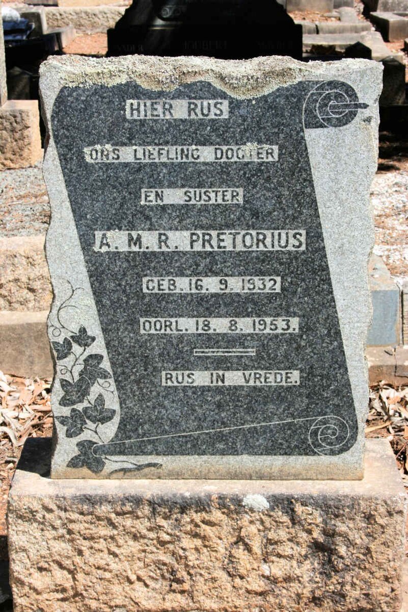 PRETORIUS A.M.R. 1932-1953