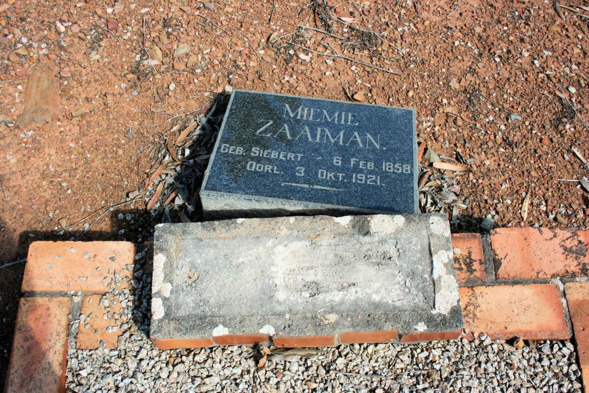 SAAYMAN Miemie neé SIEBERT 1858-1921