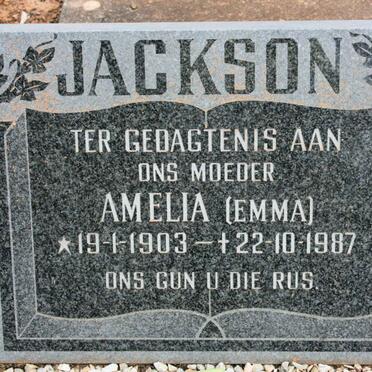 JACKSON Amelia 1903-1987