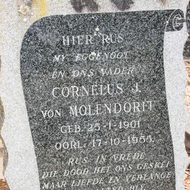 MOLENDORFF Cornelus J., von 1901-1955