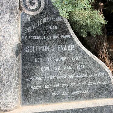 PIENAAR Soloman 1907-1961