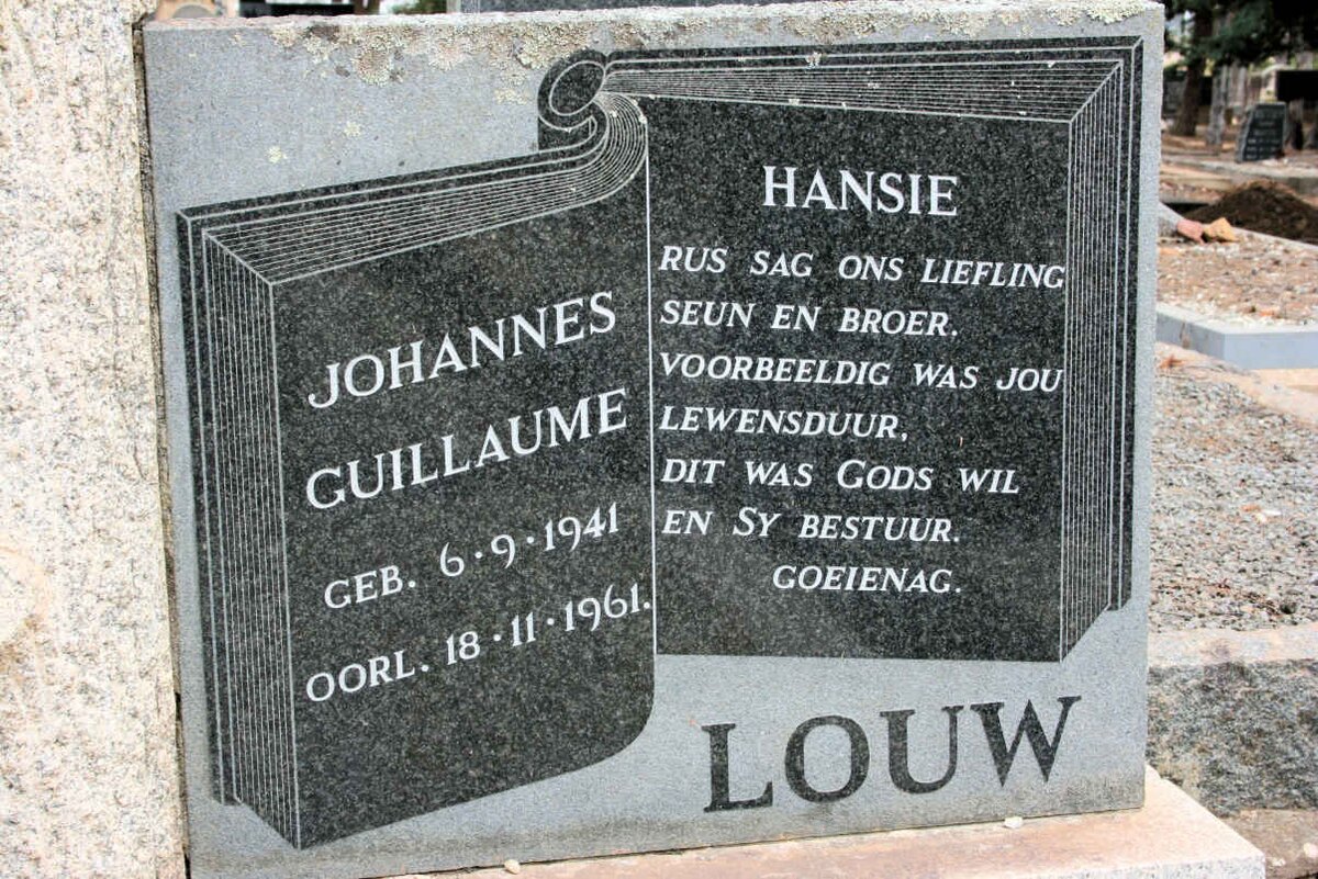 LOUW Johannes Guillaume 1941-1961