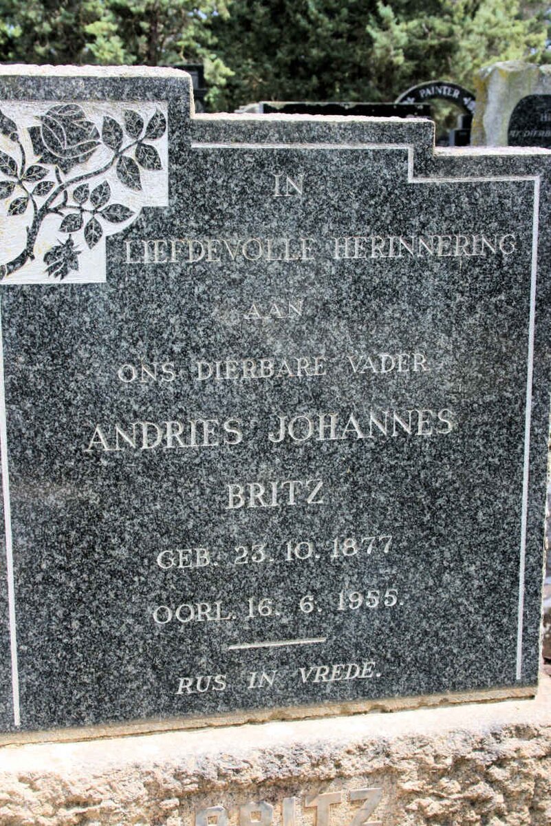 BRITZ Andries Johannes 1877-1955