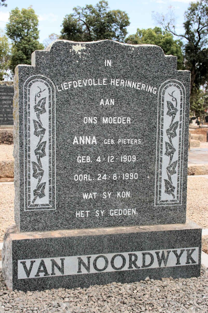 NOORWYK Anna, van 1909-1990