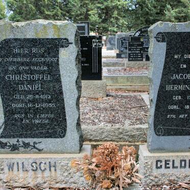 WILSCH Christoffel Daniel 1912-1955 :: GELDENHUYS Jacoba Isabella Hermina neé WILSCH 1919-1970