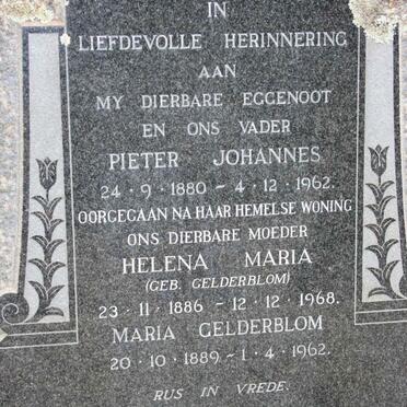 OOSTHUIZEN Pieter Johannes 1880-1962 &amp; Helena Maria GELDERBLOM 1886-1968