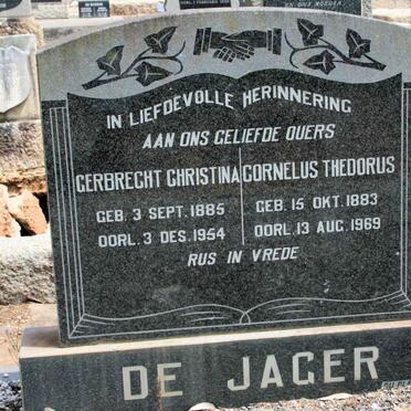 JAGER Cornelus Theodorus, de 1883-1969 &amp; Gerbrecht Christina 1885-1954