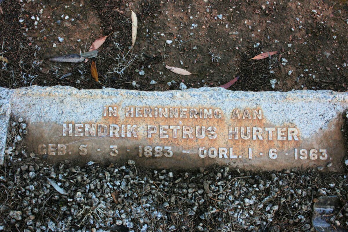 HURTER Hendrik Petrus 1883-1963