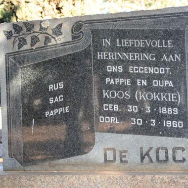 KOCK Koos, de 1889-1960