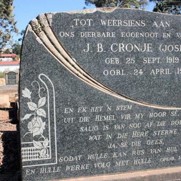 CRONJE J.B. 1919-1959