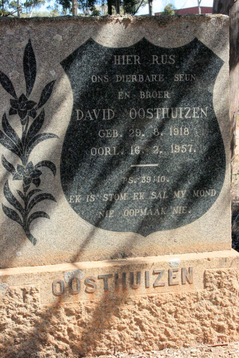 OOSTHUIZEN David 1918-1957