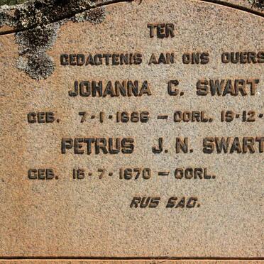 SWART Petrus J.N. 1870- &amp; Johanna C. 1886-1956