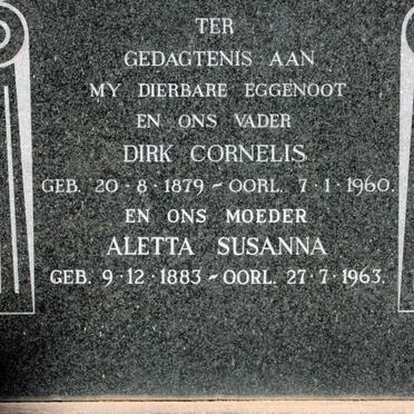 BEUKES Dirk Cornelis 1879-1960 &amp; Aletta Susanna 1883-1963