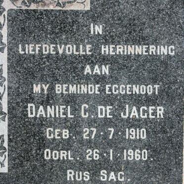 JAGER Daniel C., de 1910-1960