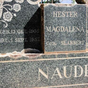 NAUDE Hester Magdalena neé SLABBERT 1905-1957