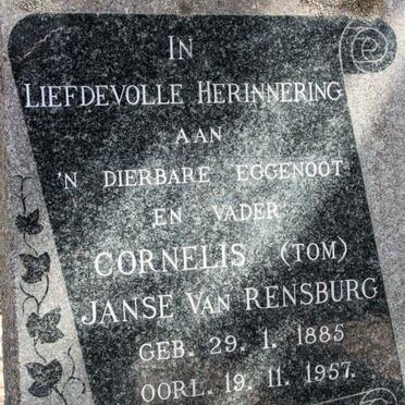 RENSBURG Cornelis , Janse van 1885-1957