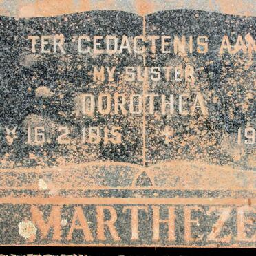 MARTHEZE Dorothea 1915-1957