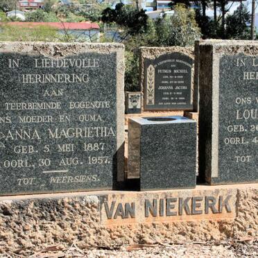 NIEKERK Louis Jacobus, van 1881-1962 &amp; Anna Magrietha 1887-1957