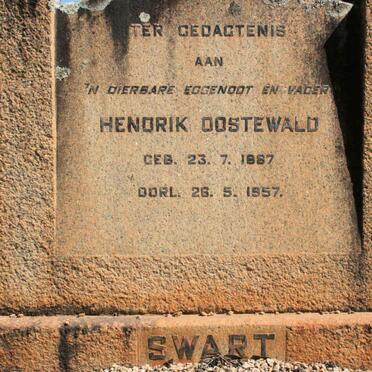 OOSTEWALD Hendrik 1887-1957