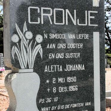 CRONJE Aletta Johanna 1950-1966