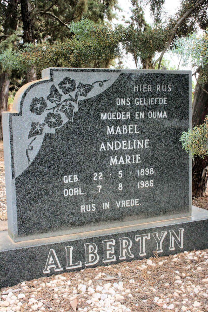 ALBERTYN Mabel Andeline Maria 1898-1986