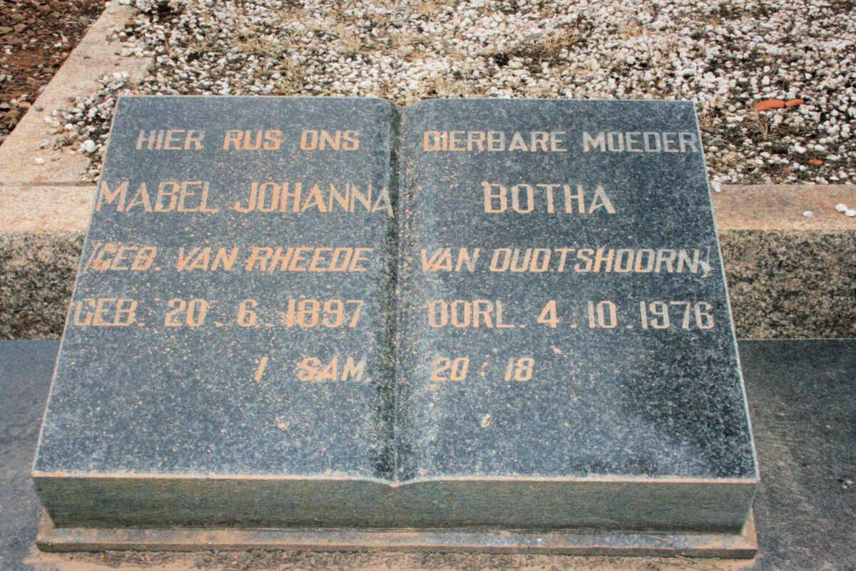 BOTHA Mabel Johanna neé VAN RHEEDE 1897-1976