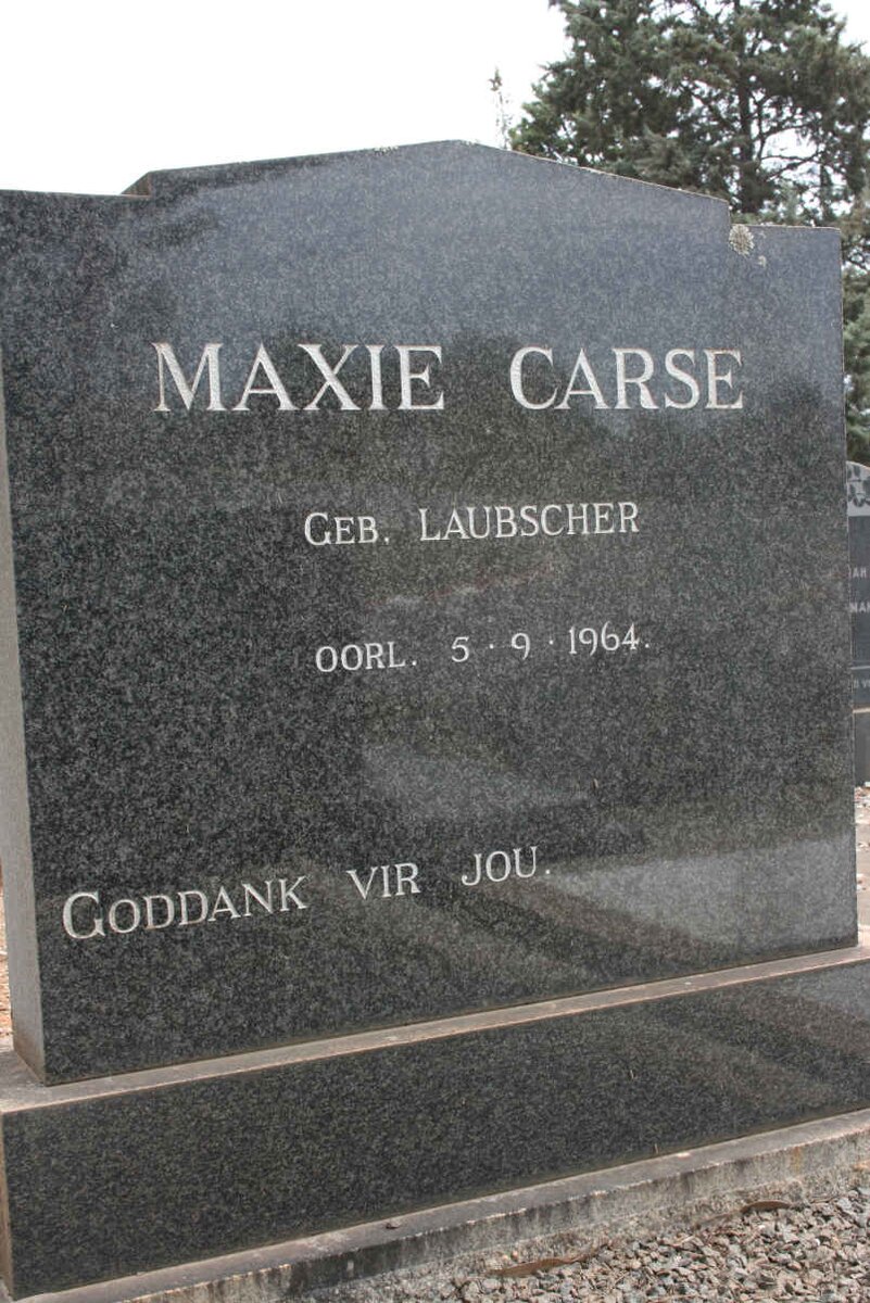 CARSE Maxi neé LAUBSCHER -1964
