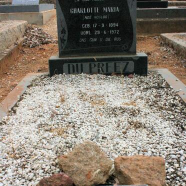 PREEZ Charlotte Maria, du neé VOSLOO 1894-1972 :: VERMEULEN Lena neé DU PREEZ  1920-2000