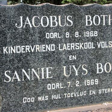 BOTHA Jacobus -1968 &amp; Sannie UYS -1969