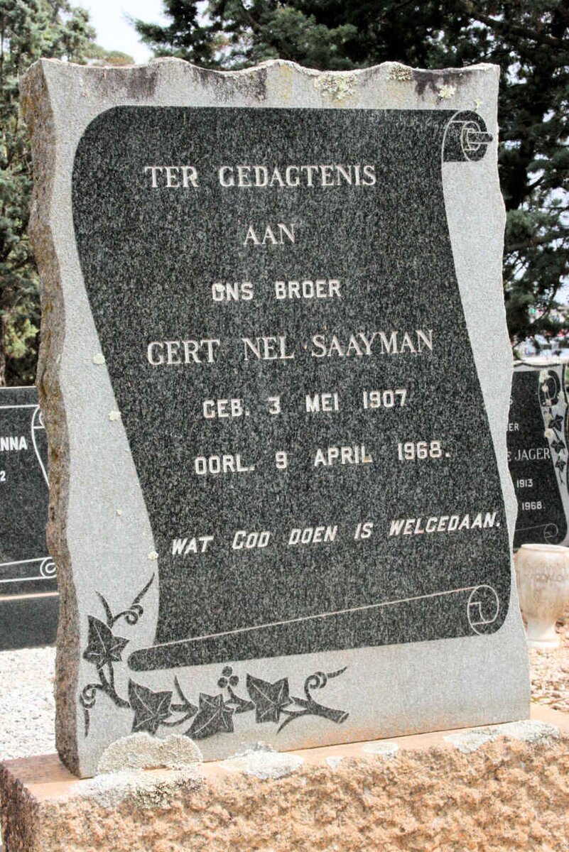 SAAYMAN Gert Nel 1907-1968