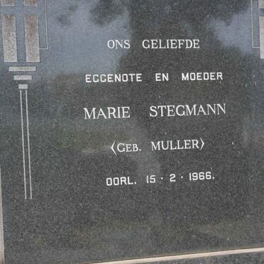 STEGMANN Marie neé MULLER -1966