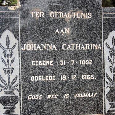 SWART Johanna Catharina 1892-1968