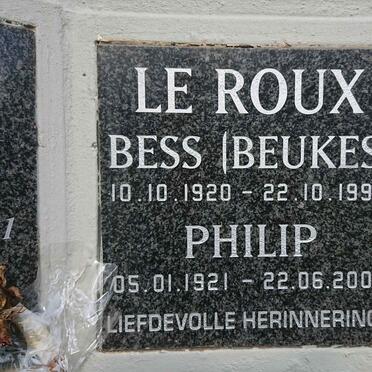 ROUX Philip, le 1921-2008 &amp; Bess BEUKES 1920-1995