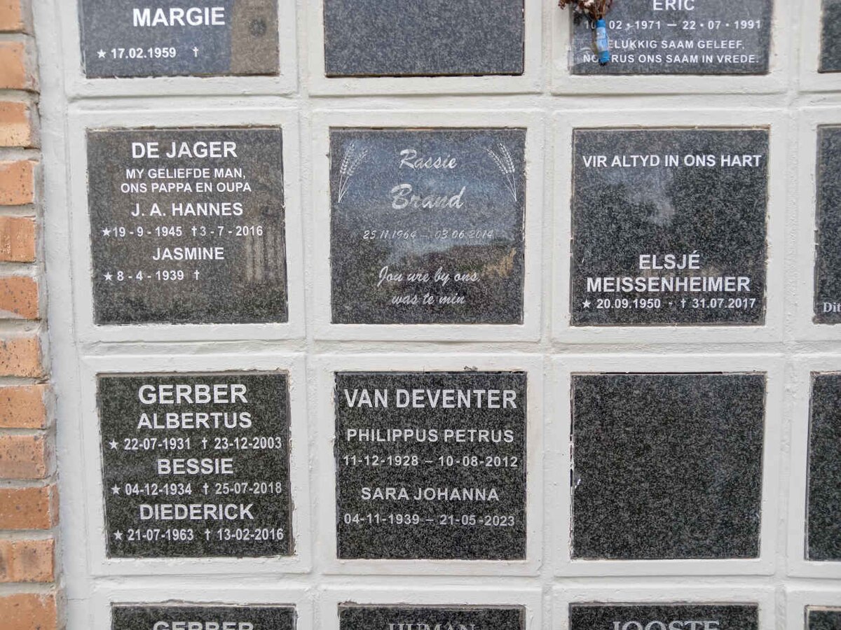 BRAND :: DE JAGER :: GERBER :: VAN DEVENTER 