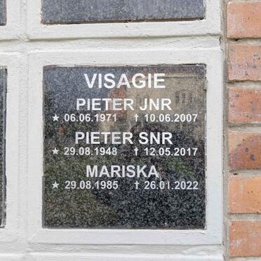 VISAGIE Pieter Snr 1948-2017 :: VISAGIE Pieter Jnr 1971-2007 :: VISAGIE Mariska 1985-2022